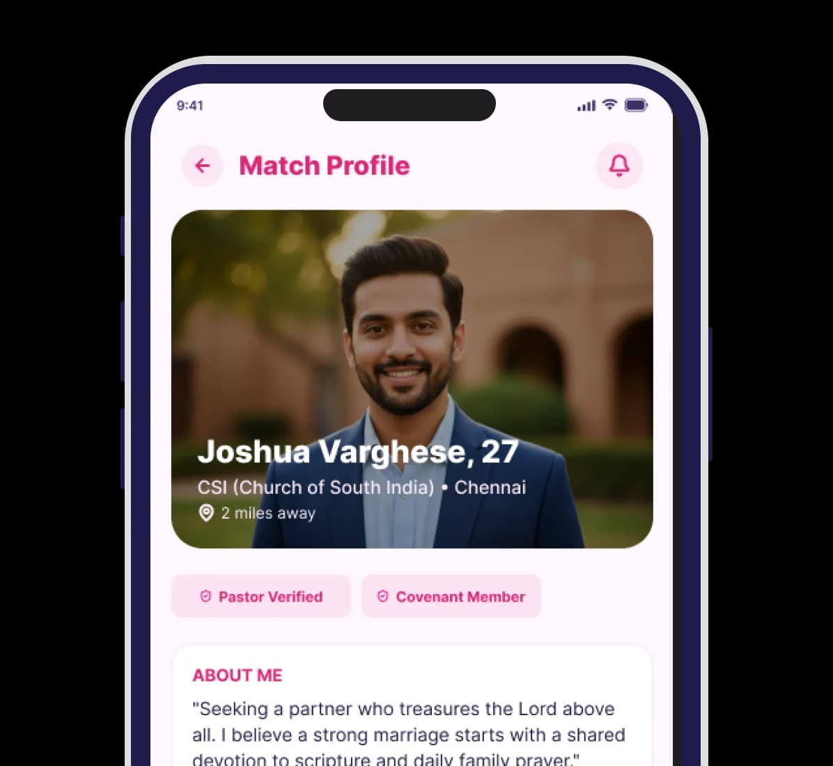 The Union app showing a curated set of suggested matches