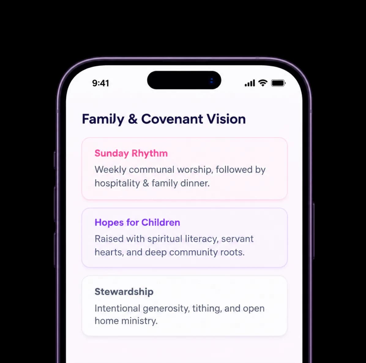 The Union app showing a guided first introduction